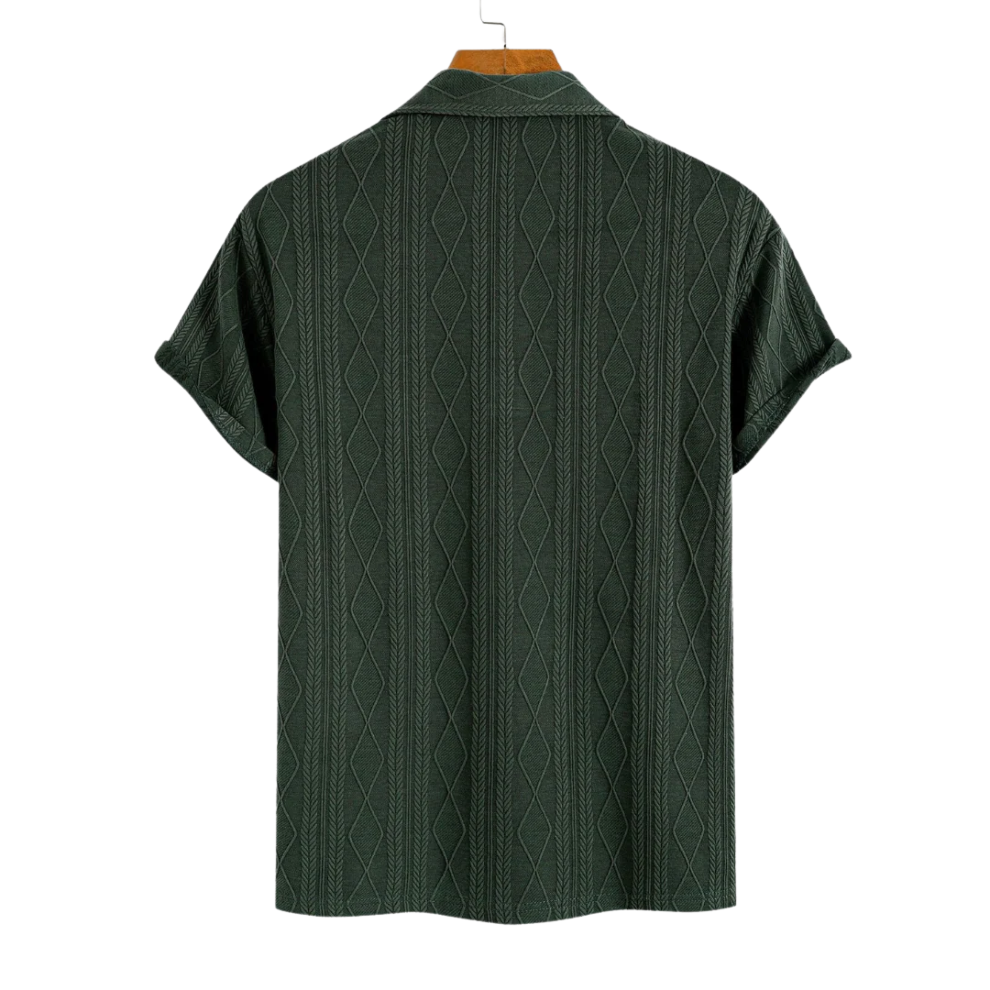 Loungewear Club™ - Polo Jacquard Tricoté avec Motif à Carreaux