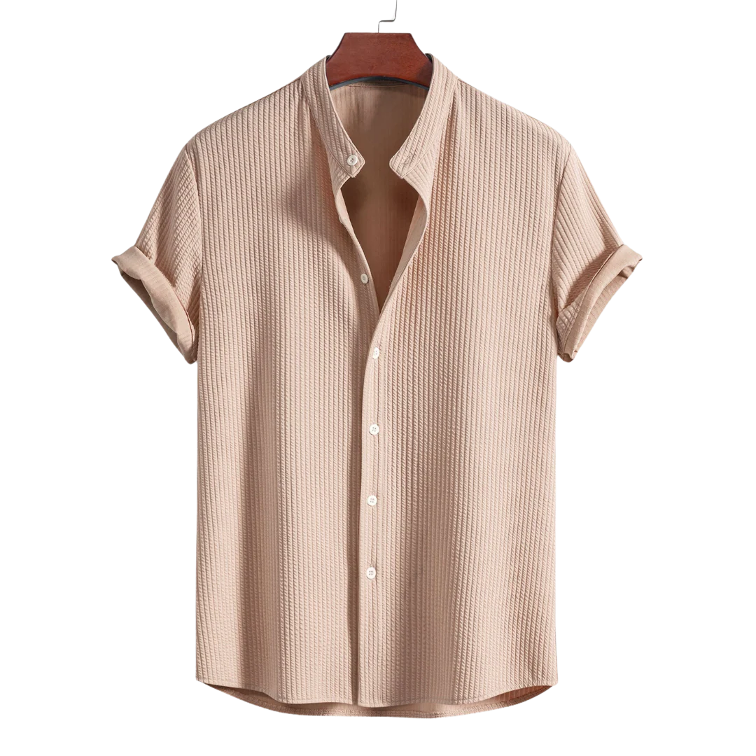 Loungewear Club™ - Chemise Côtelée avec Col Montant