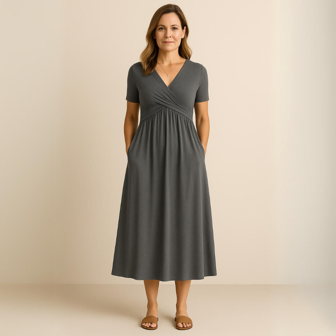 Loungewear Club™ | Robe midi à décolleté en V