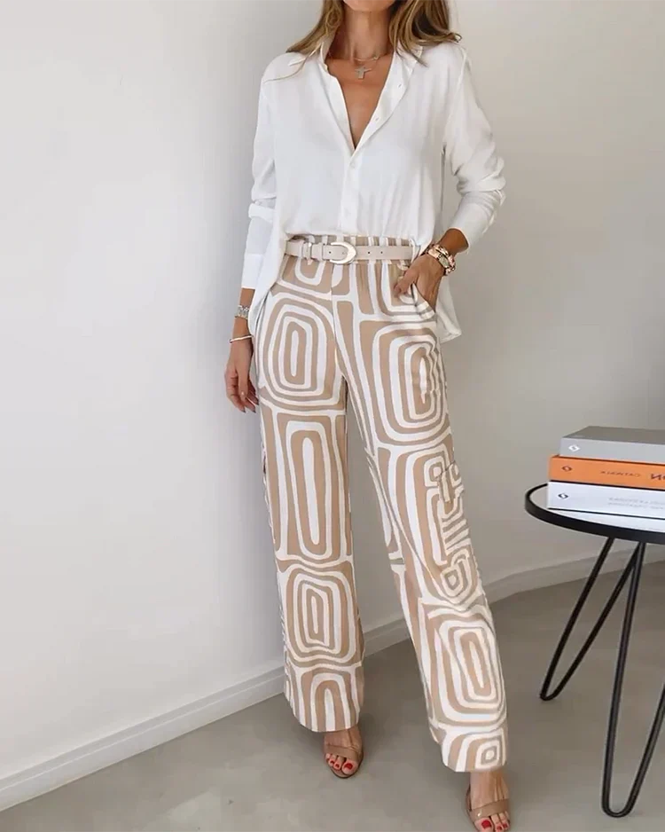 Loungewear Club™ | Ensemble Retro-Chic avec Pantalon Large