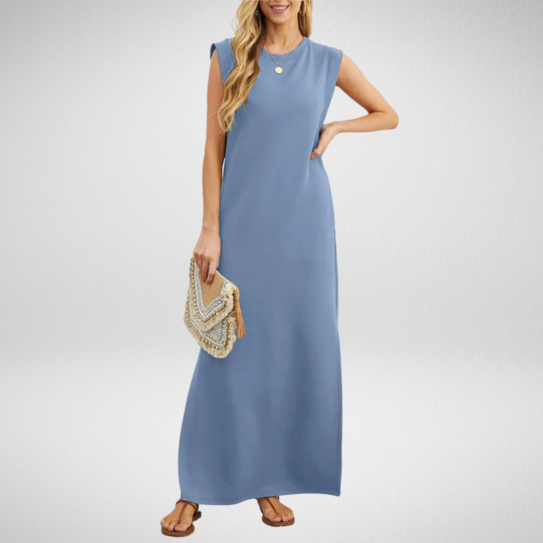 EMMA | Robe Longue Fluide Anti-Rides