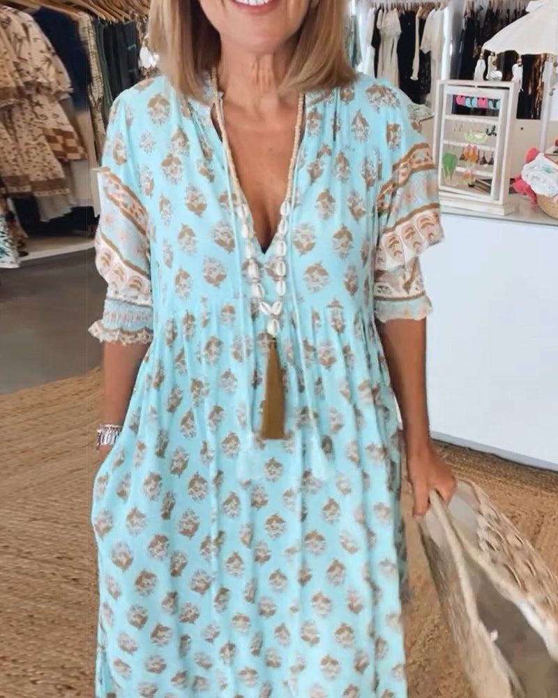 Loungewear Club™ | Tunique Boho avec Franges