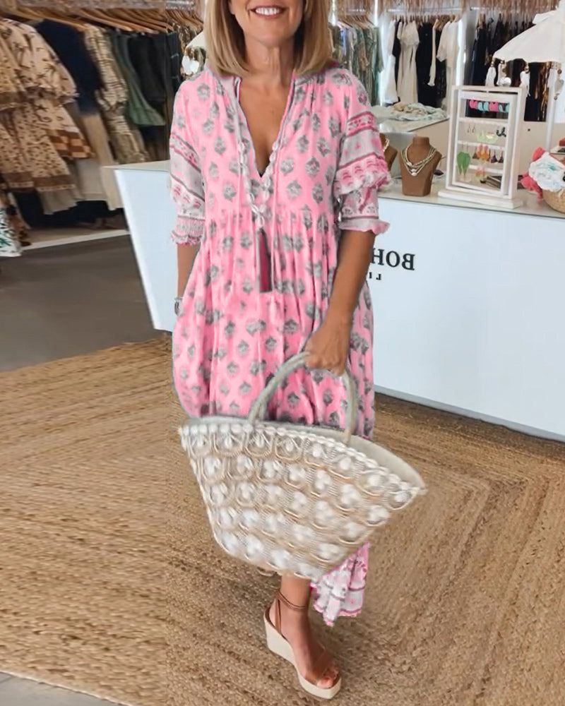 Loungewear Club™ | Tunique Boho avec Franges