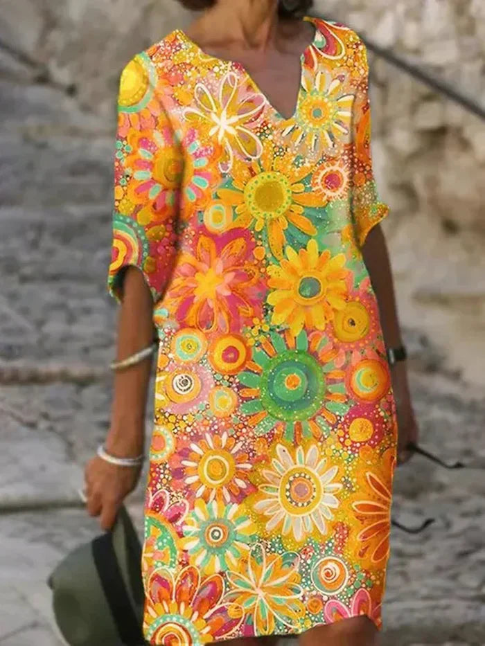 Beth™ - Robe Florale Colorée