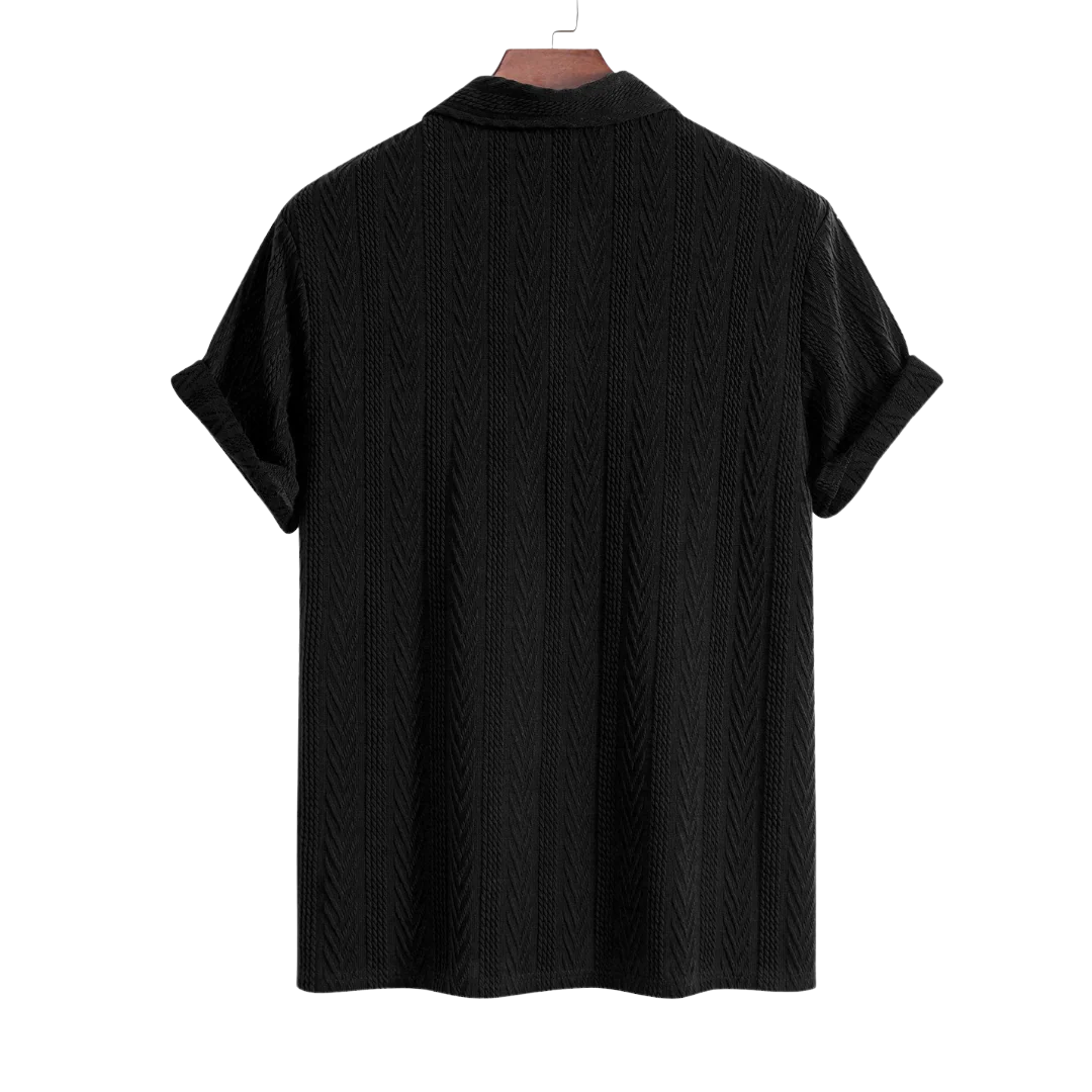 Loungewear Club™ - Polo Jacquard Géométrique Tricoté