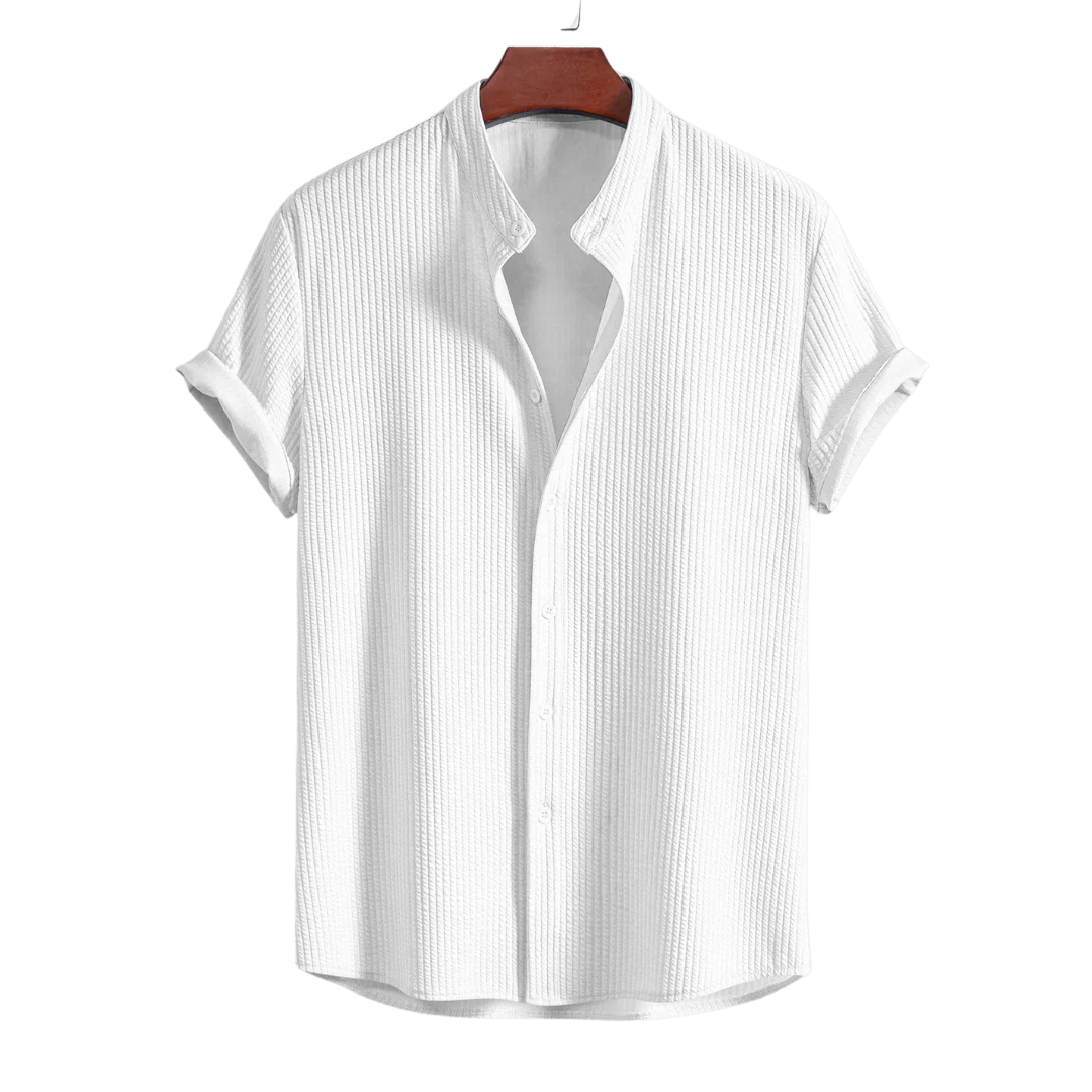Loungewear Club™ - Chemise Côtelée avec Col Montant