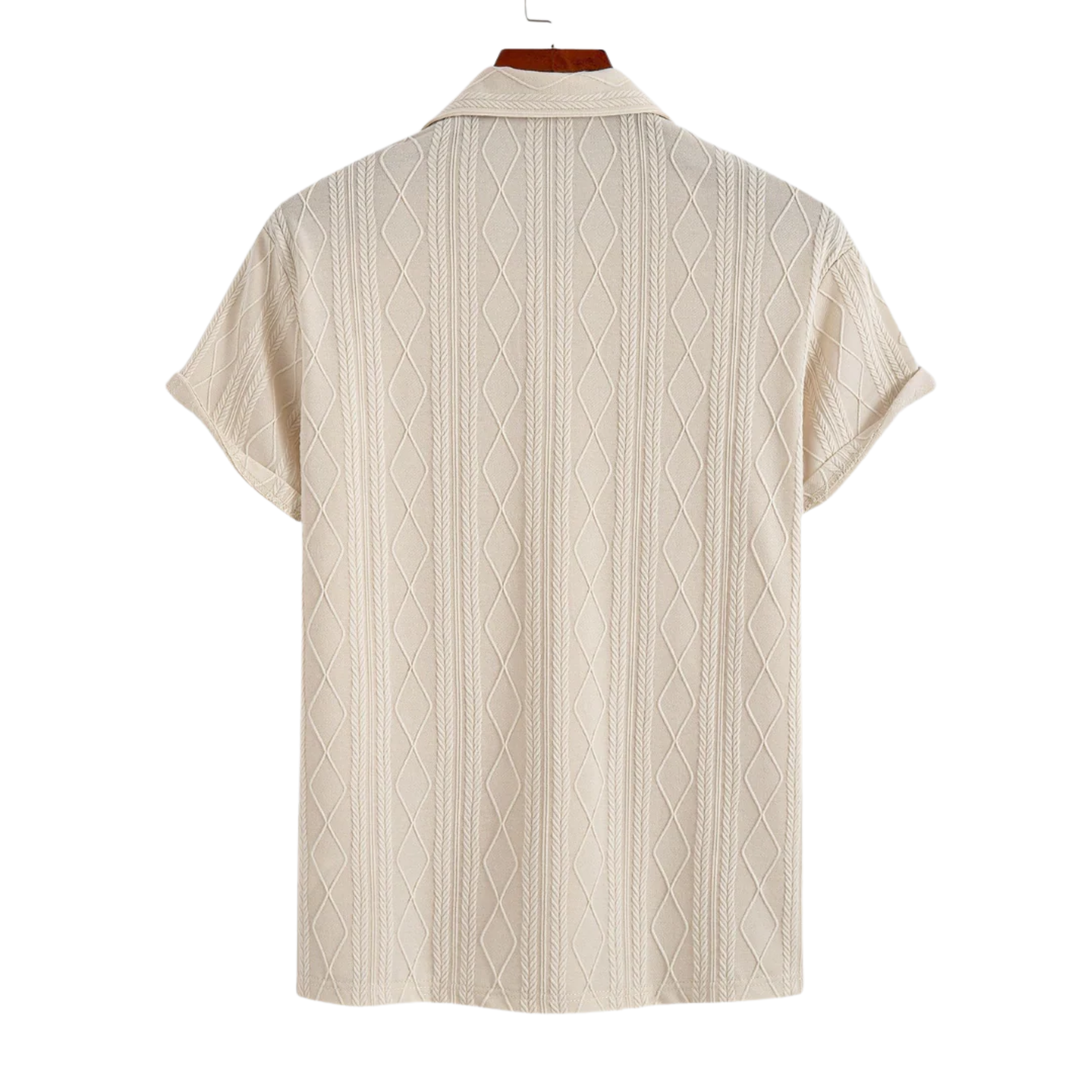 Loungewear Club™ - Polo Jacquard Tricoté avec Motif à Carreaux