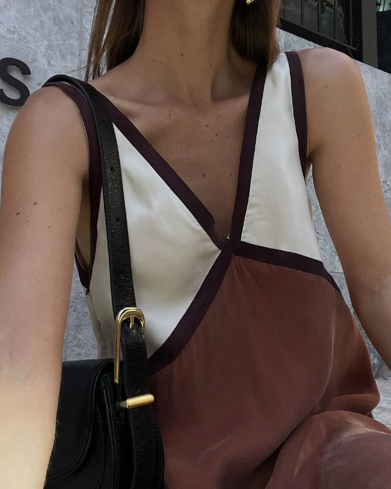 DONNA | Robe longue à col en V