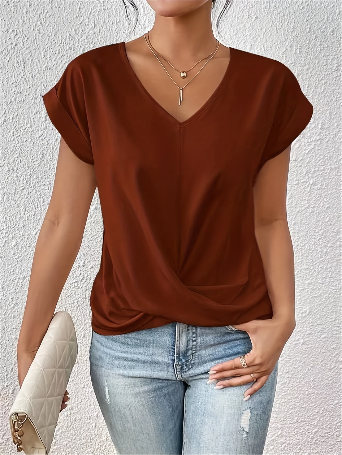Loungewear Club™️ | T-shirt Col Cœur Décontracté