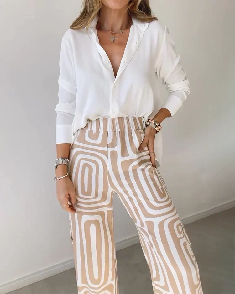 Loungewear Club™ | Ensemble Retro-Chic avec Pantalon Large