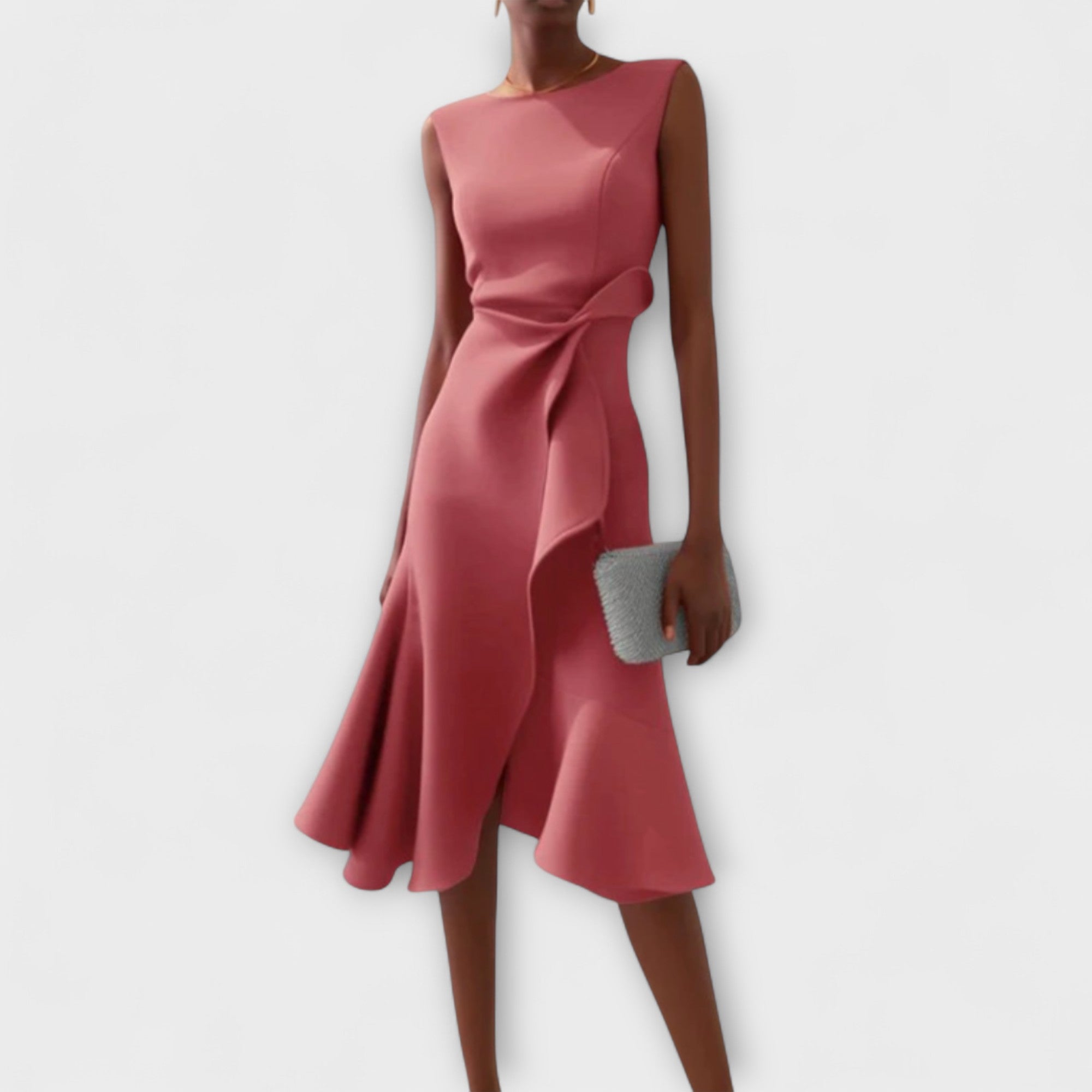 Juliette | Robe Midi Asymétrique Drapée