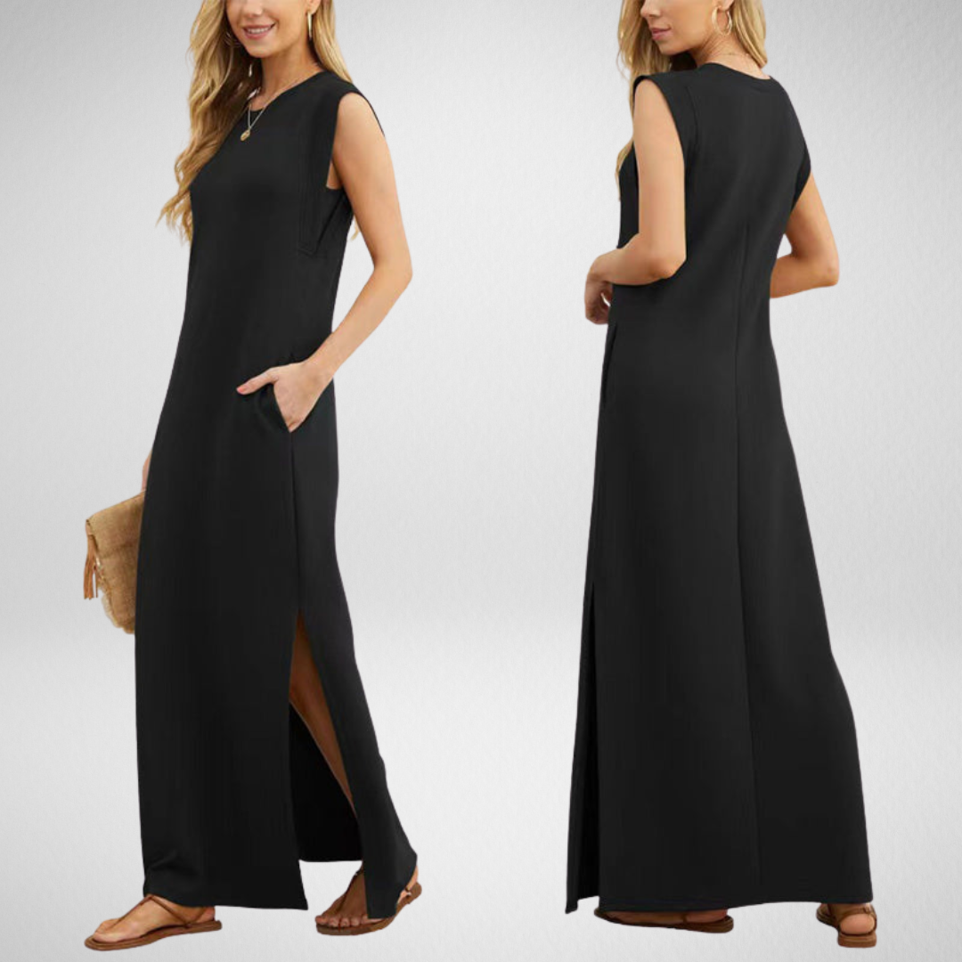 EMMA | Robe Longue Fluide Anti-Rides
