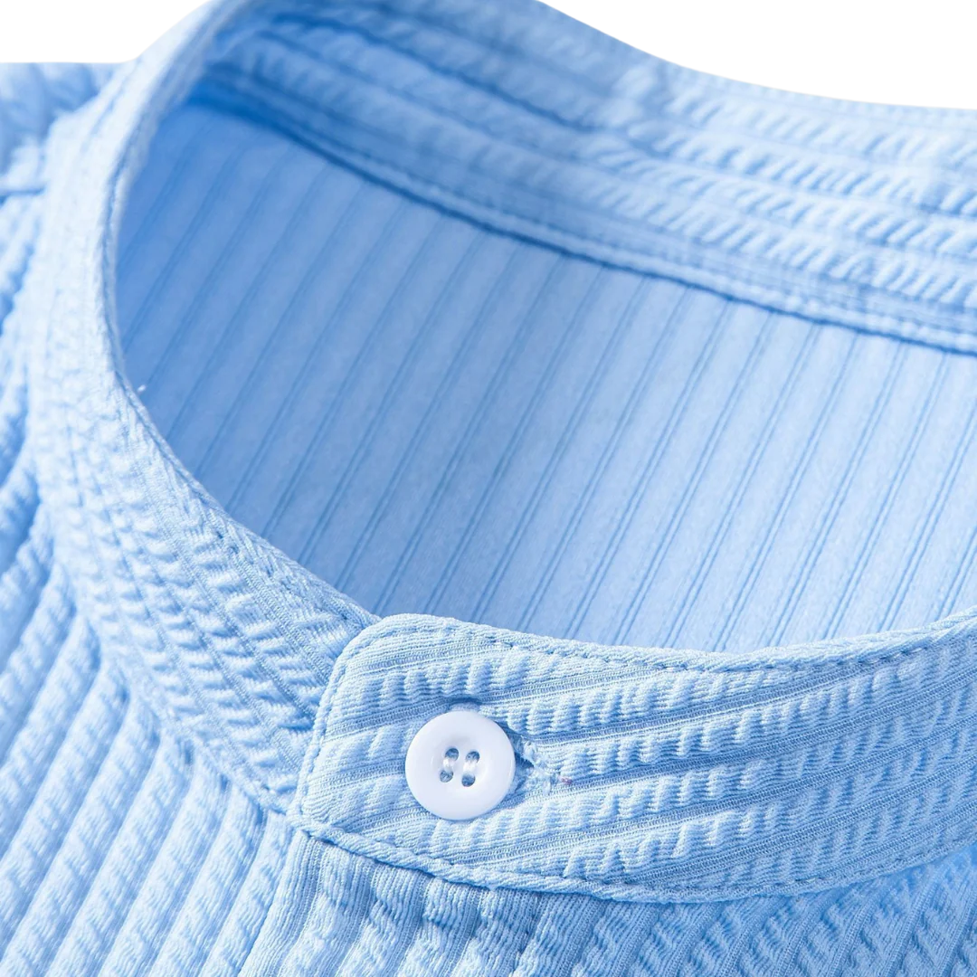 Loungewear Club™ - Chemise Côtelée avec Col Montant