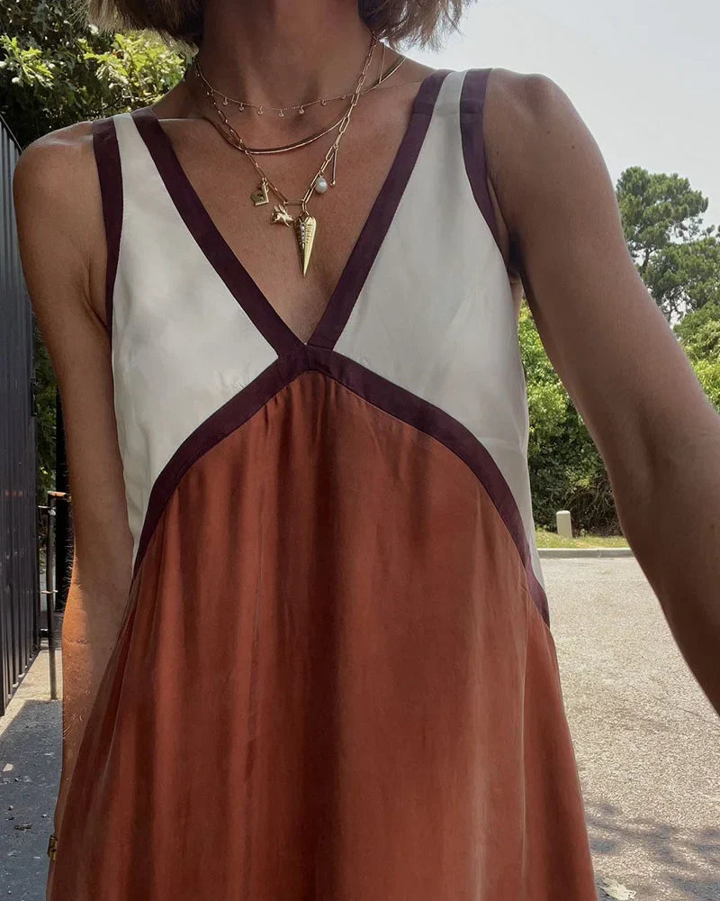 DONNA | Robe longue à col en V