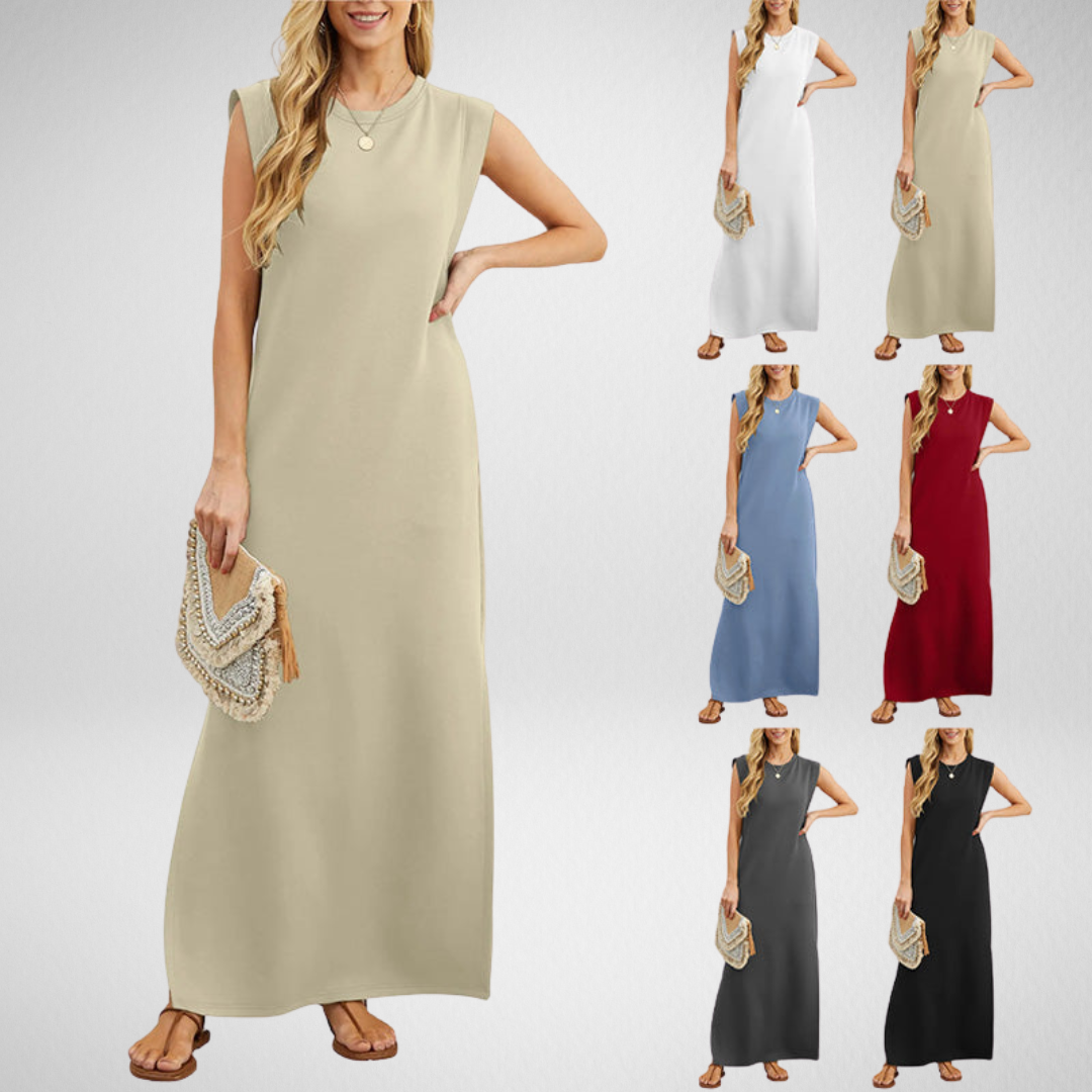 EMMA | Robe Longue Fluide Anti-Rides