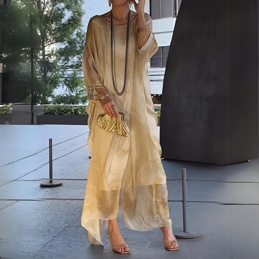 Laura™ - Robe en Chiffon de Soie Charmante