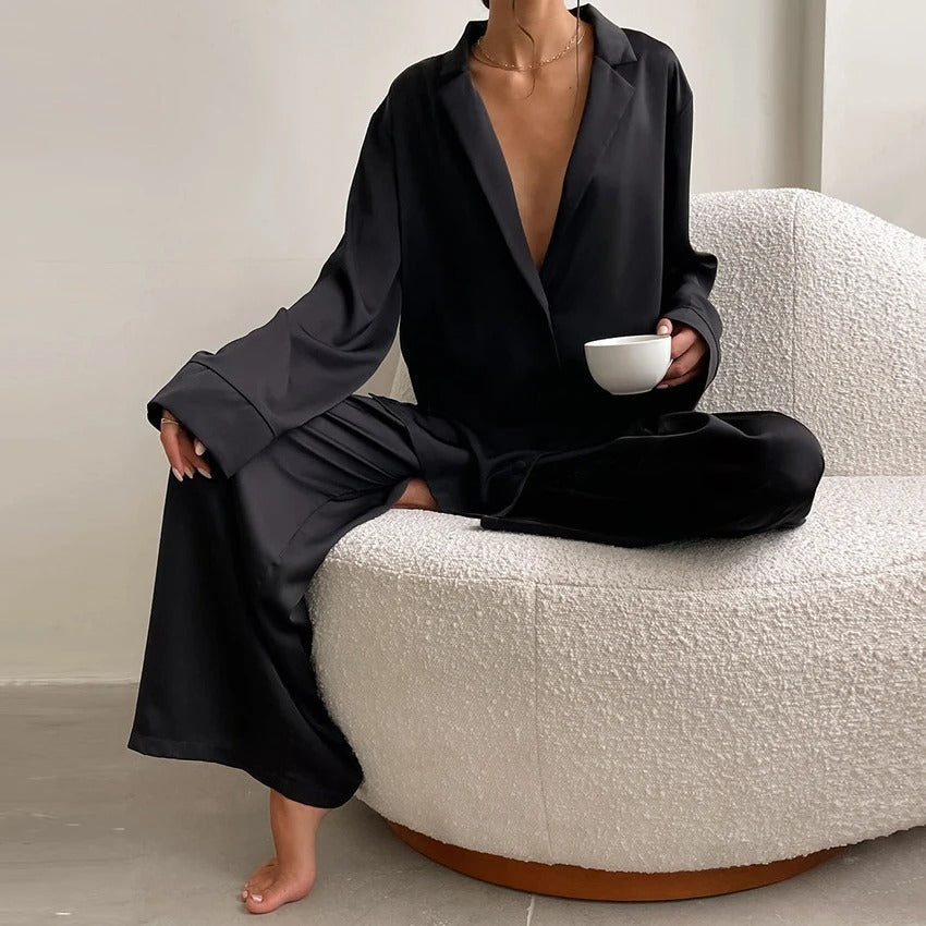 Loungewear Club™️ | Pyjama en soie surdimensionné