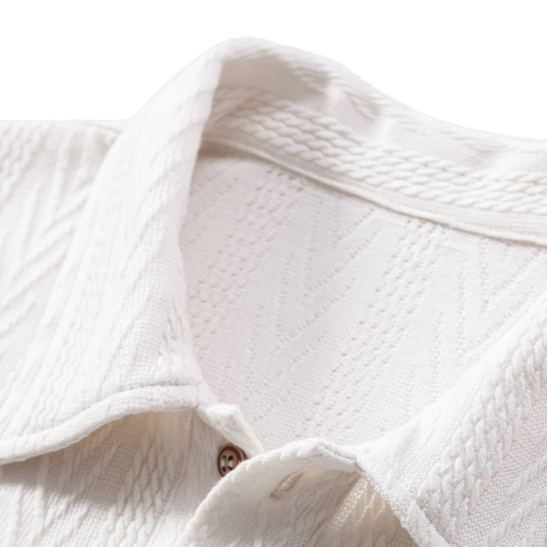 Loungewear Club™ - Polo Jacquard Géométrique Tricoté