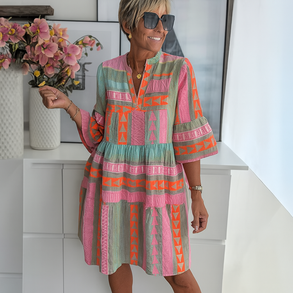 Stacey - Robe d'été brodée Mini