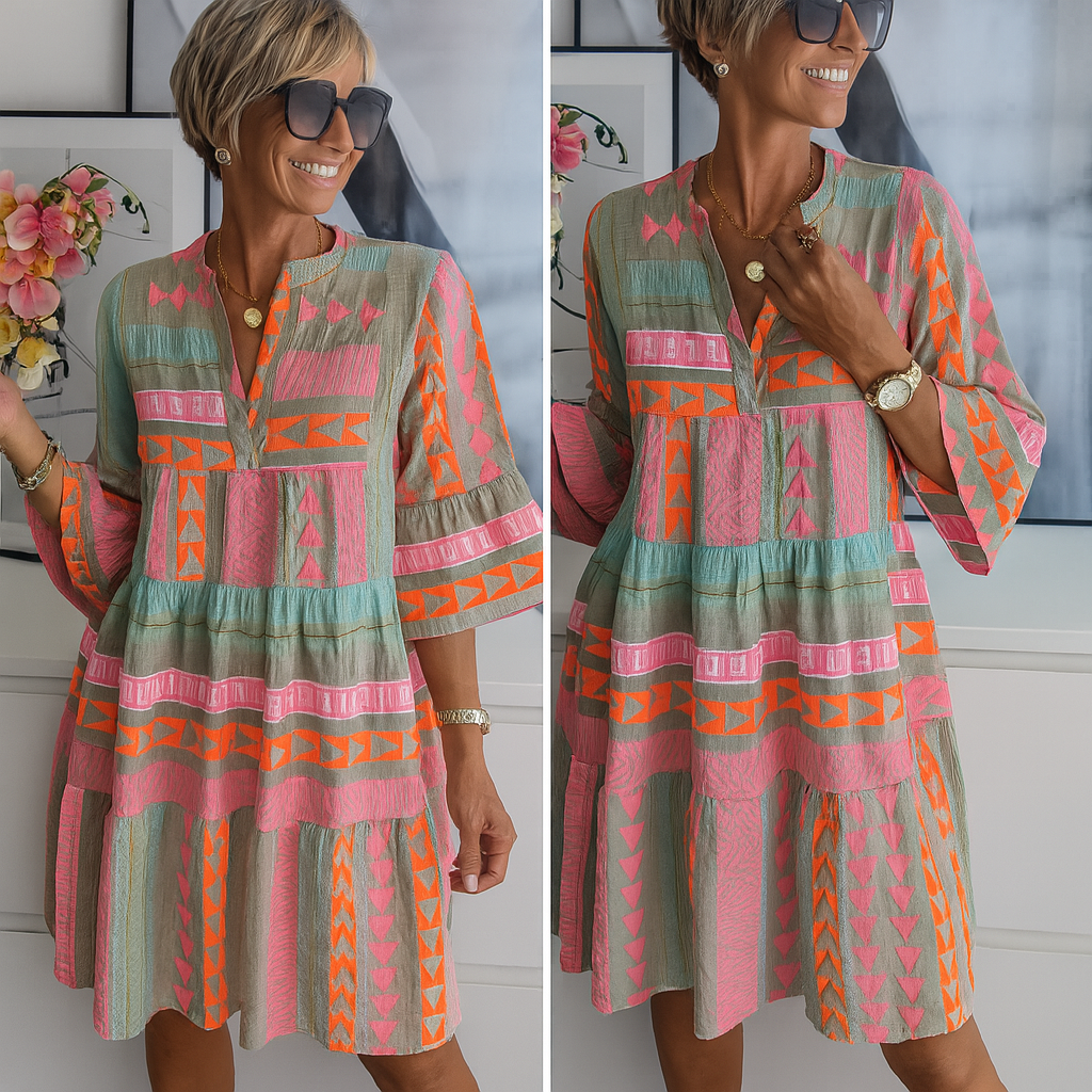 Stacey - Robe d'été brodée Mini