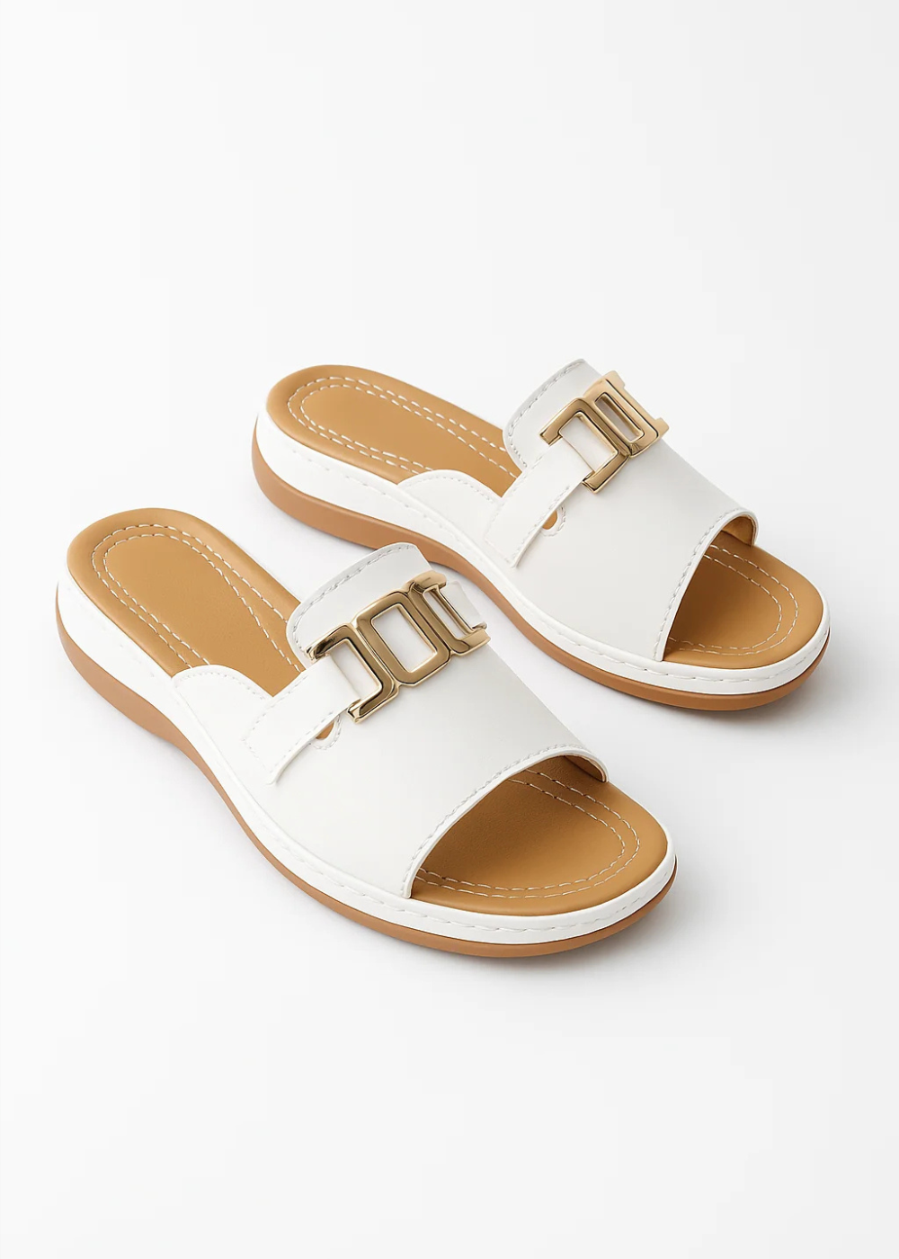 Loungewear Club™ | Sandales à lanières avec détail de boucle