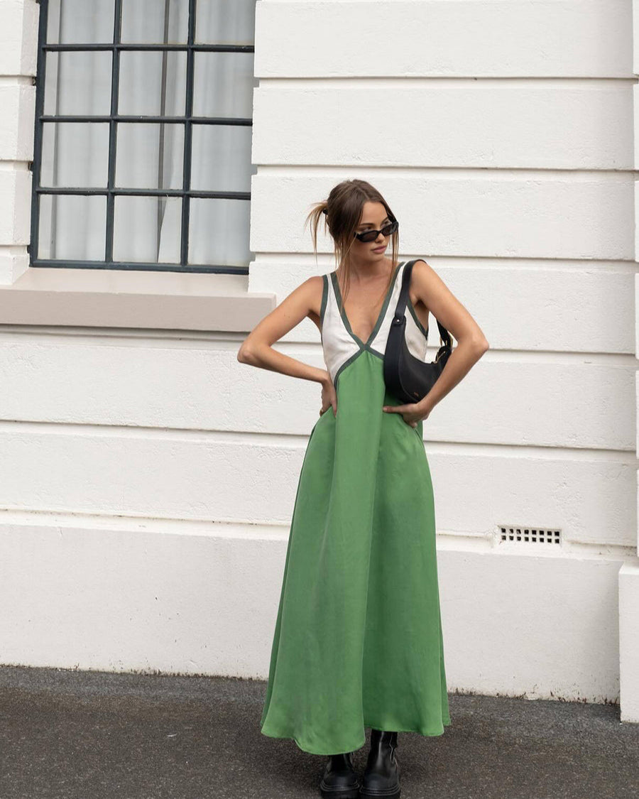 DONNA | Robe longue à col en V