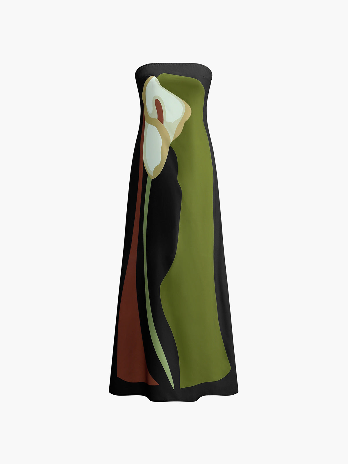 Lilia™ - Robe Maxi Sans Bretelles Abstraite