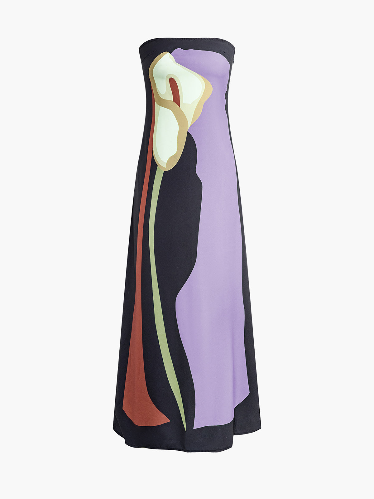 Lilia™ - Robe Maxi Sans Bretelles Abstraite