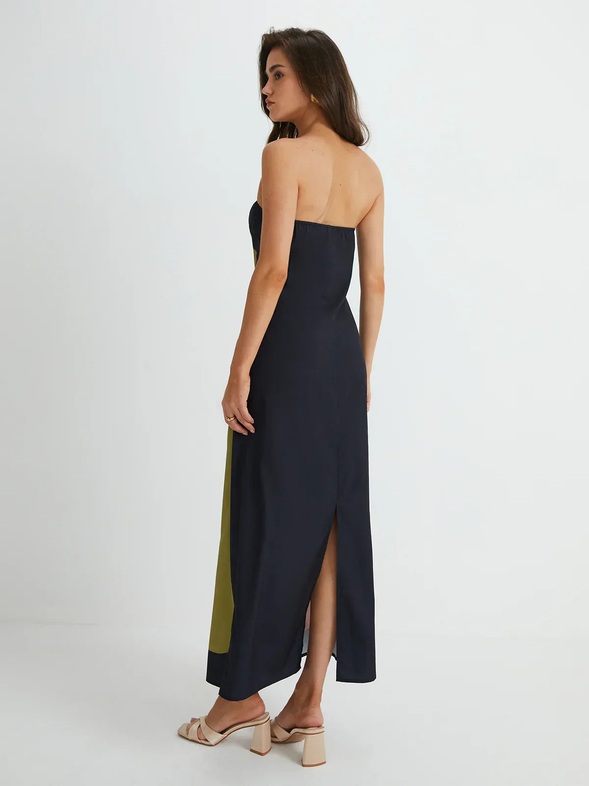 Lilia™ - Robe Maxi Sans Bretelles Abstraite