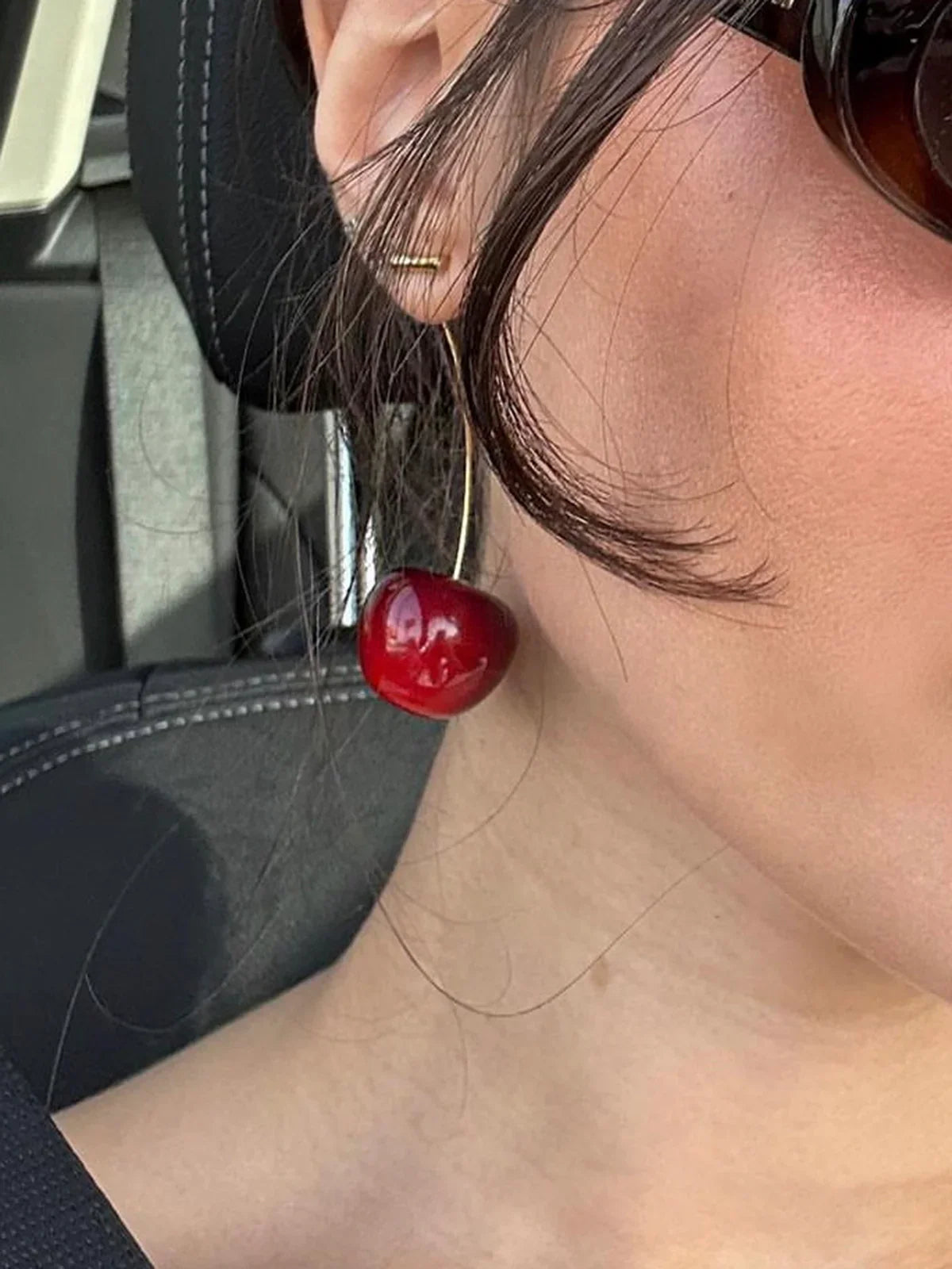 Loungewear Club™ | Boucles d'oreilles Cherry Drop Bourgogne