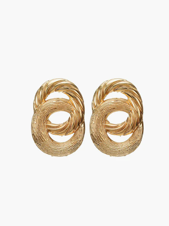 Loungewear Club™ | Boucles d'oreilles pendantes croisées et circulaires