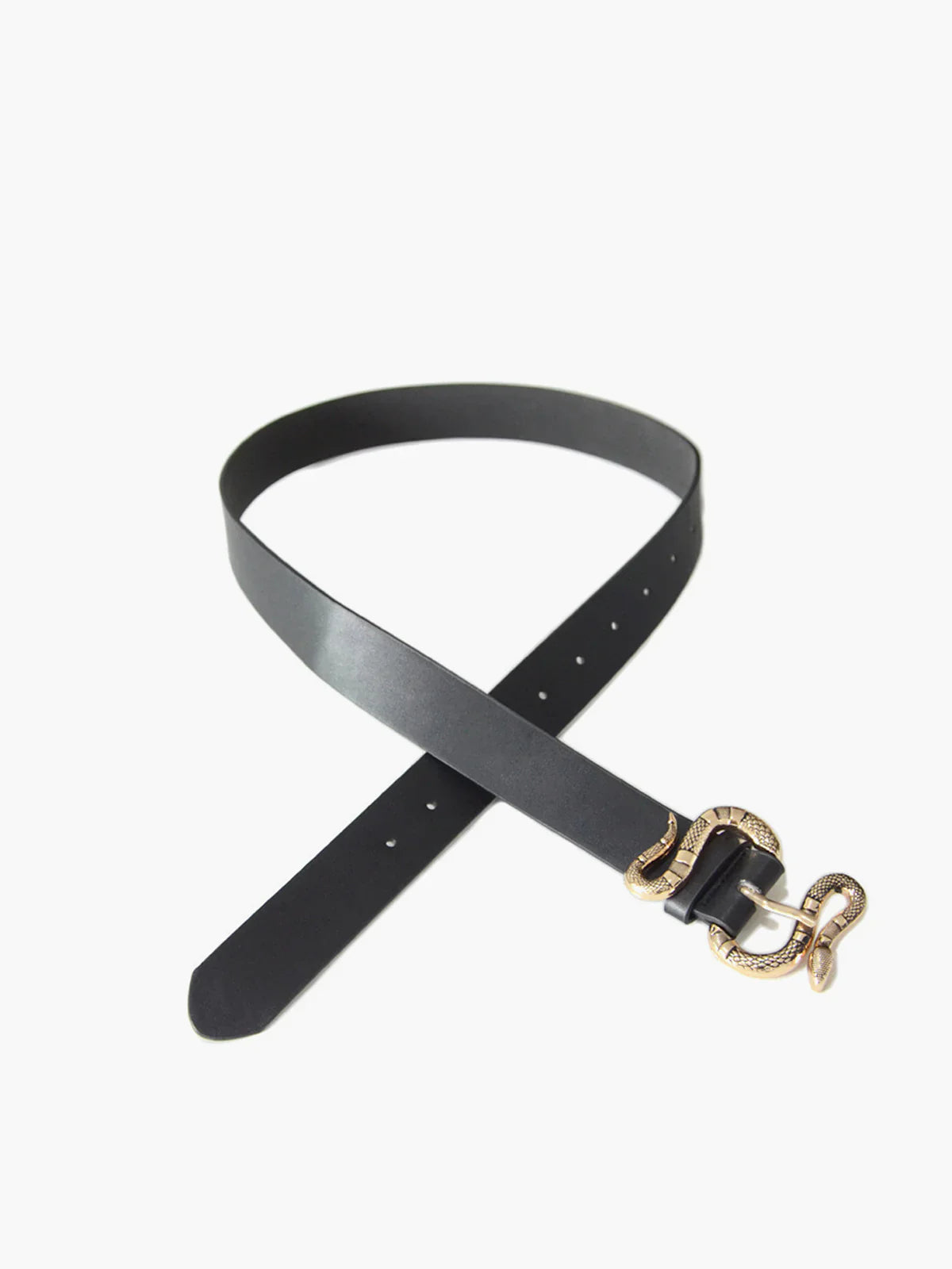 Loungewear Club™ | Ceinture en cuir avec boucle serpent tout-en-un