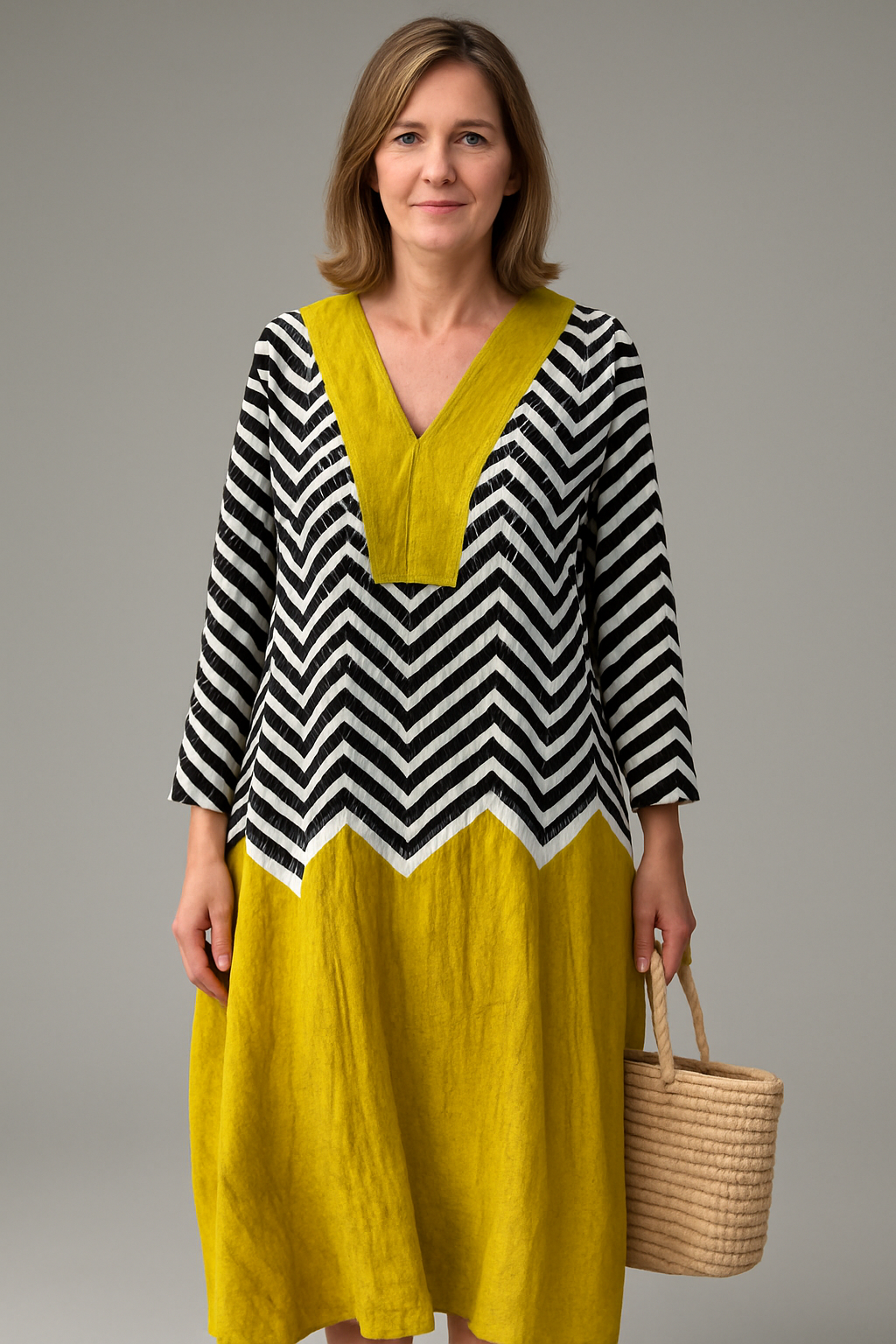 Julia™ | Robe Géométrique Élégante
