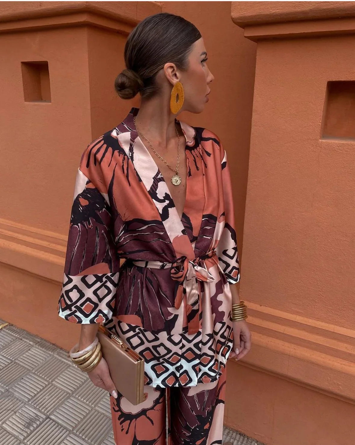 Loungewear Club™ | Ensemble Kimono à Fleurs & Pantalons Amples