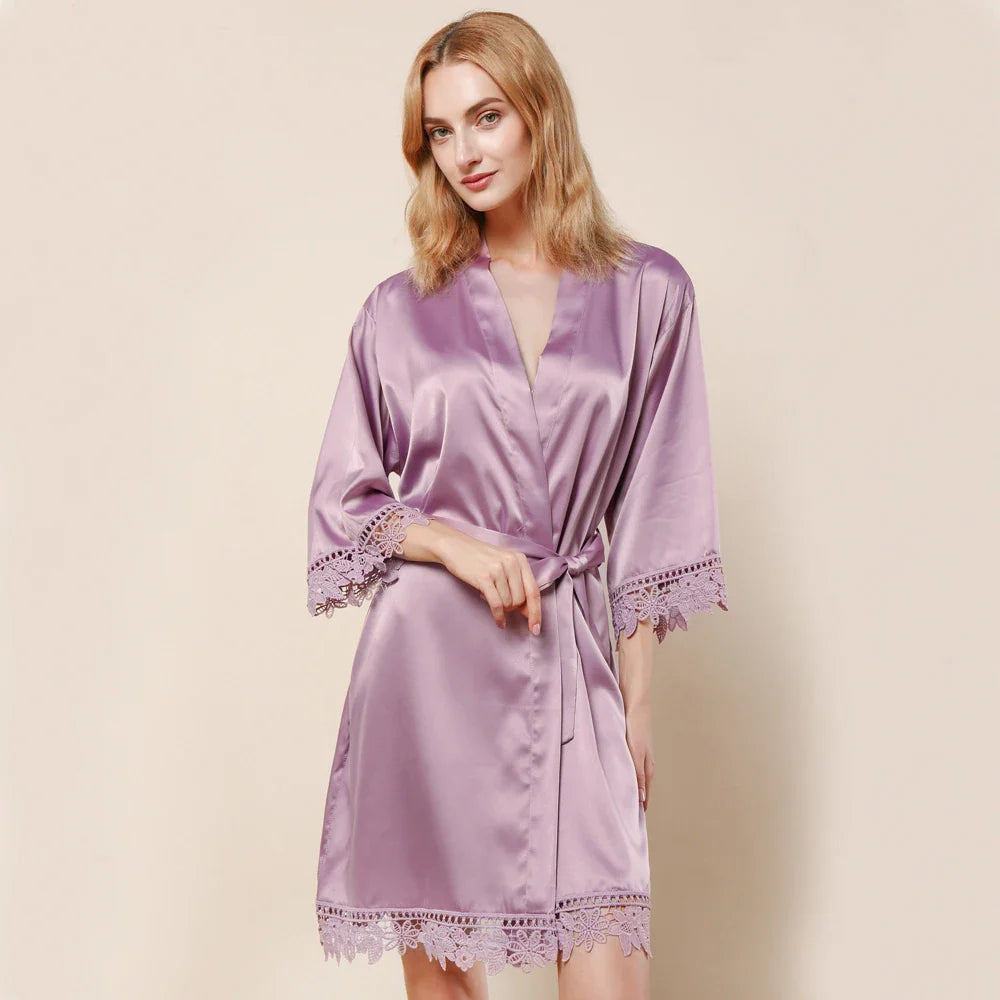 Loungewear Club™️ | Pyjama en satin de soie et dentelle