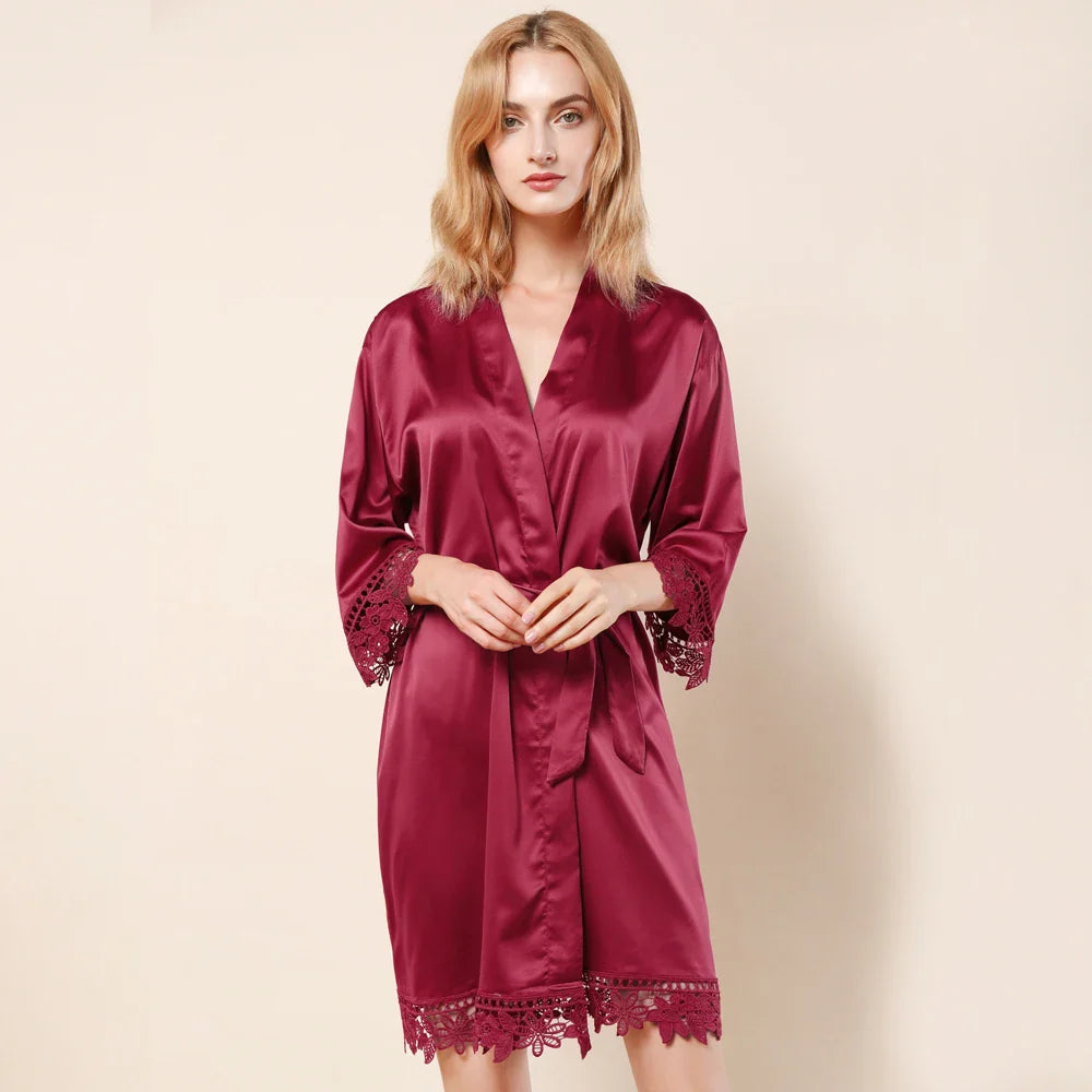 Loungewear Club™️ | Pyjama en satin de soie et dentelle