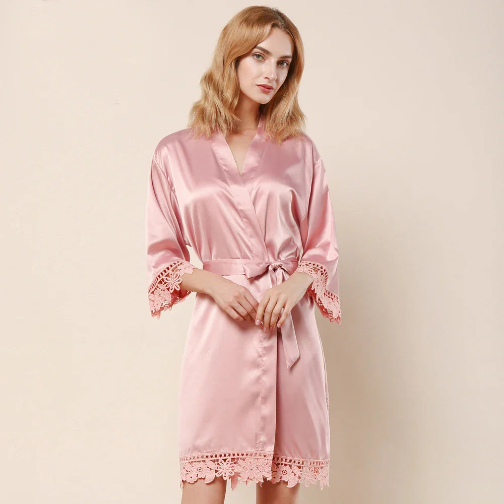 Loungewear Club™️ | Pyjama en satin de soie et dentelle