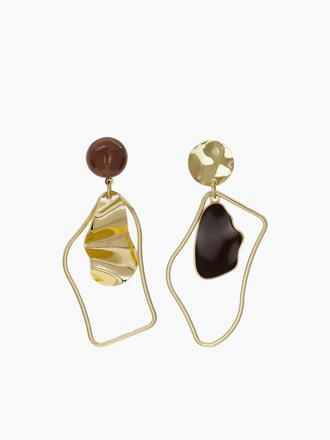 Loungewear Club™ | Boucles d'oreilles pendantes irrégulières de mode rétro