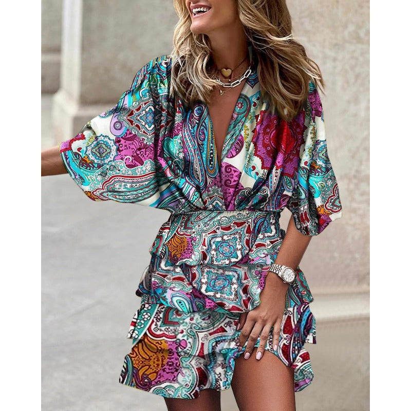 Francesca™ - Robe Imprimée Élégante