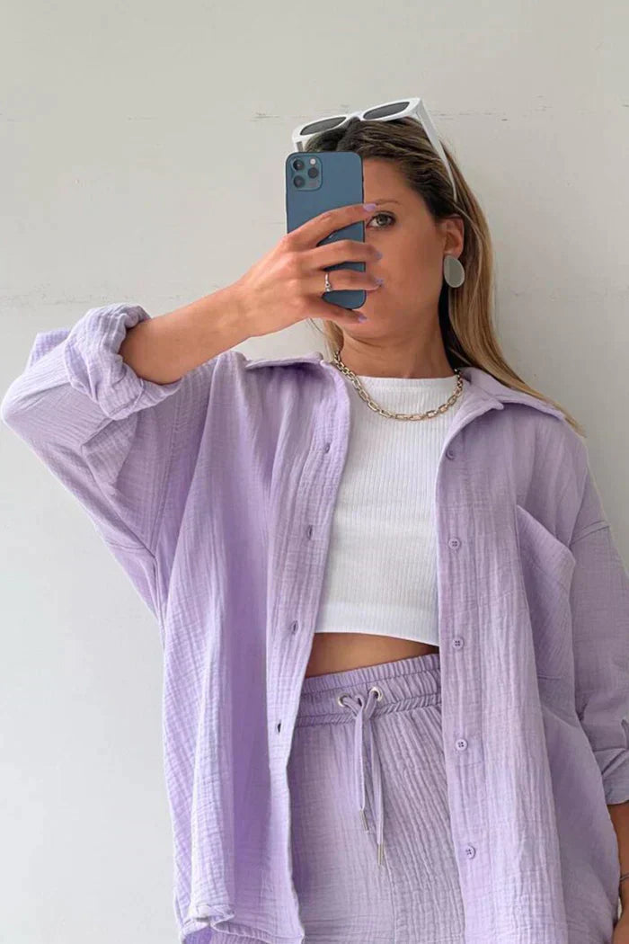 Loungewear Club™ | Ensemble de Lounge en Coton Aéré