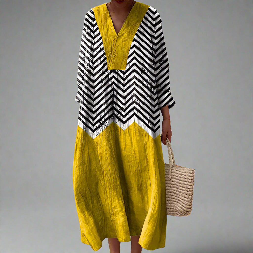 Julia™ | Robe Géométrique Élégante