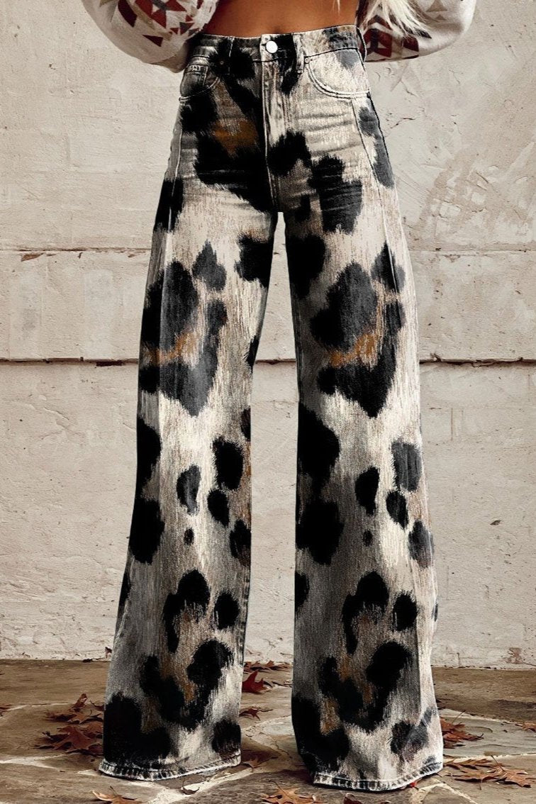 Cheetah | Pantalons Vintage Bohème avec Imprimé Élégant