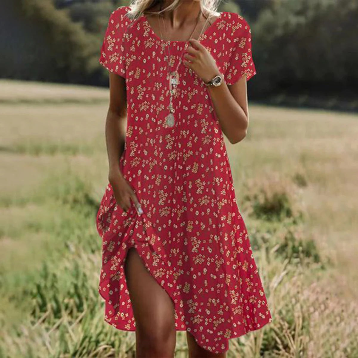 Zélie | robe décontractée à manches courtes