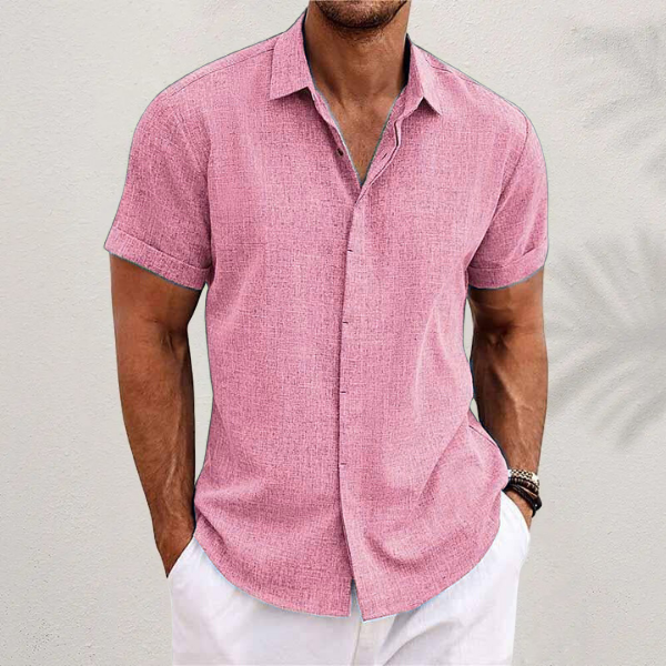 OLIVER | Chemise à manches courtes en coton et lin