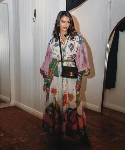 Loungewear Club™️ | ROBE LONGUE À MOTIF