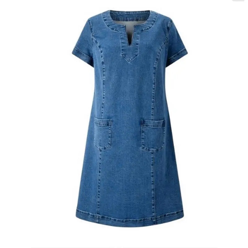 Loungewear Club™ | Robe tunique en jean avec poches