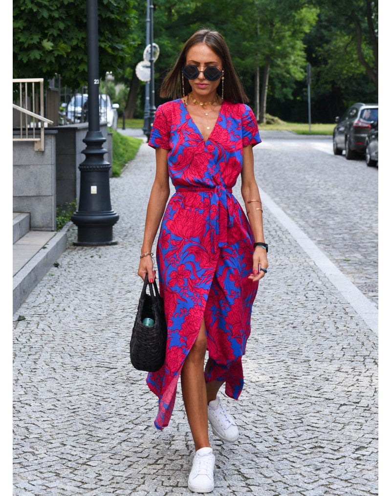 Loungewear Club™ | Robe portefeuille avec une touche estivale