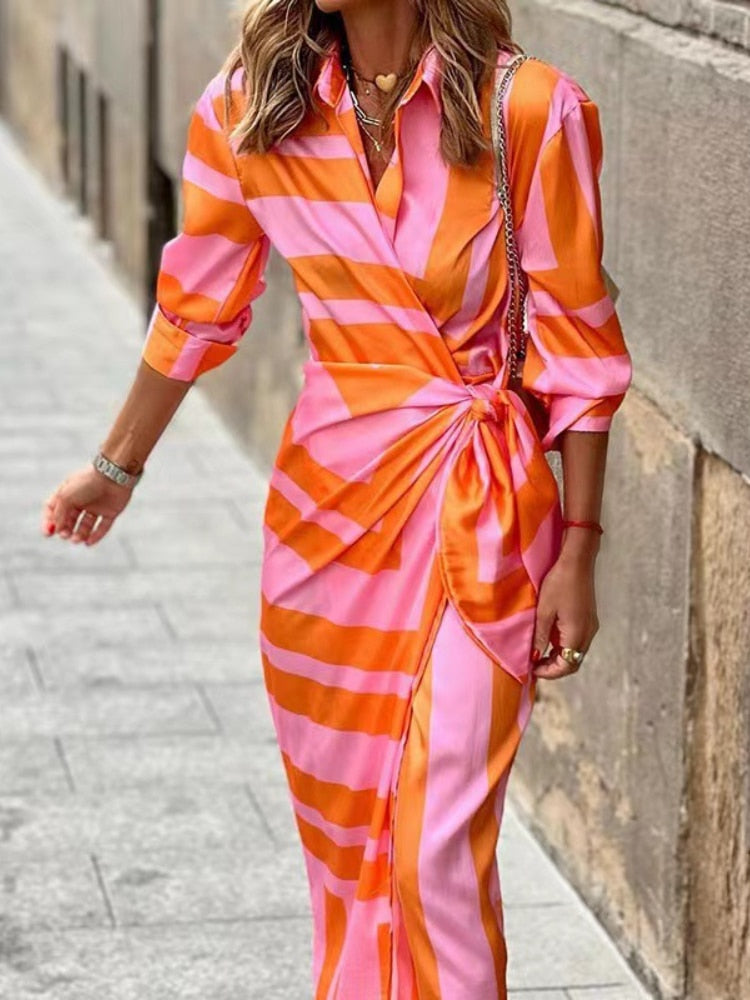 Solana™ - Robe Portefeuille Imprimée