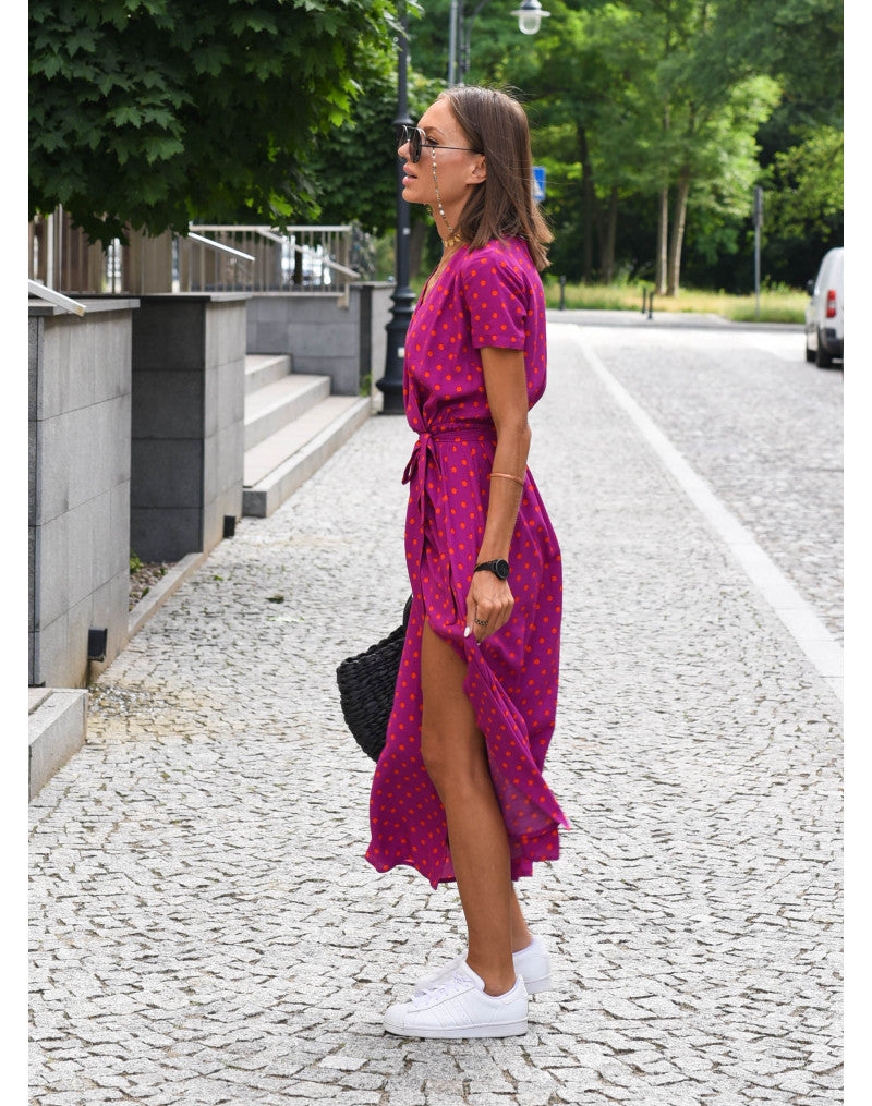 Loungewear Club™ | Robe portefeuille avec une touche estivale