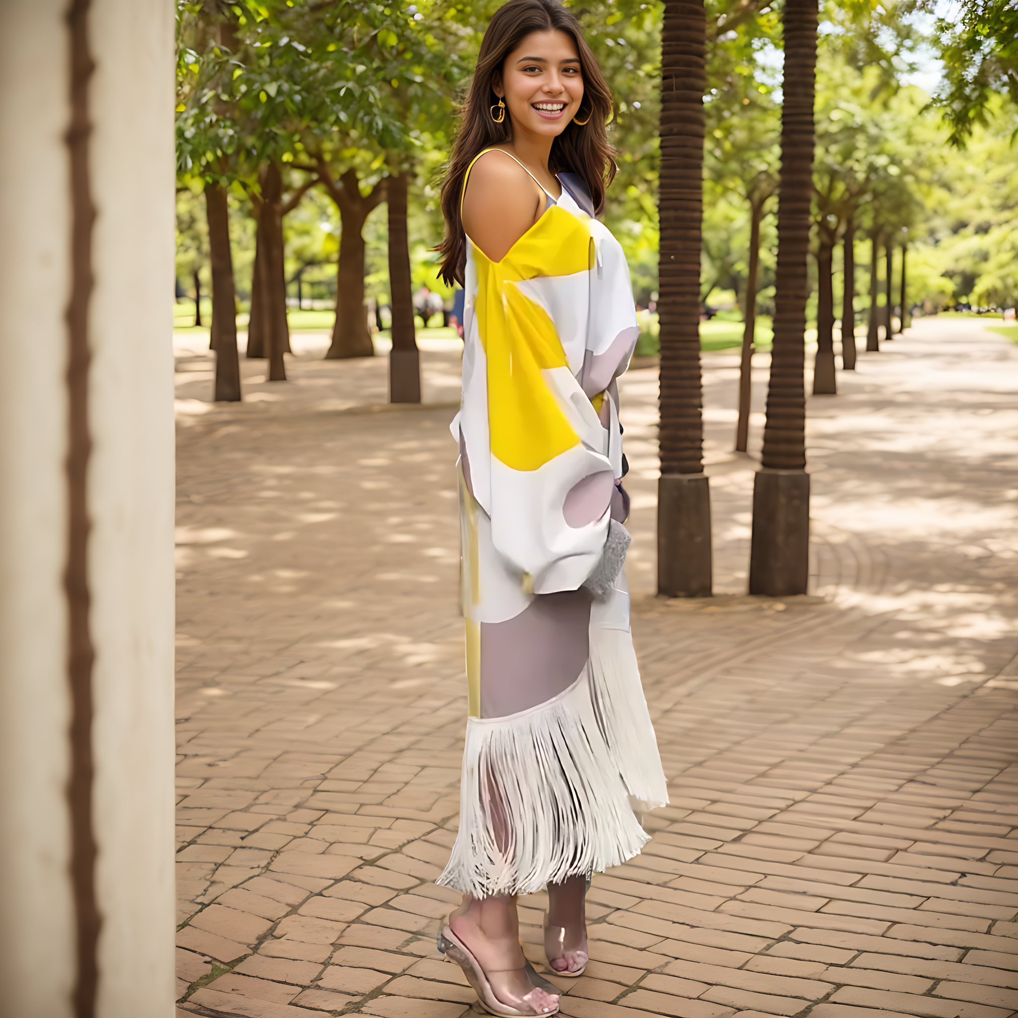 Loungewear Club™ | Robe en satin avec manches bouffantes